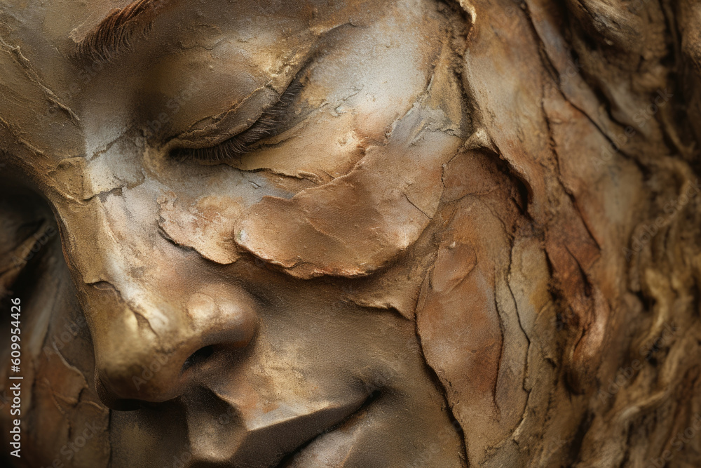 Aufkleber captivating textures and tones a captivating portrait of our fragile form.. ai generation