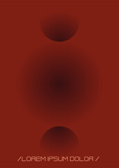 Futuristic Background Set with Gradient Mesh Holographic Shapes. Vector Template Design for your Business. Minimal Print Set in Red Colors for Your Identity Style.