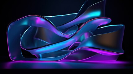 Purple glass ball. AI generated art illustration.