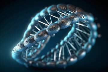 Medical science, genetic biotechnology concept. 3D illustration digital art design, generative AI