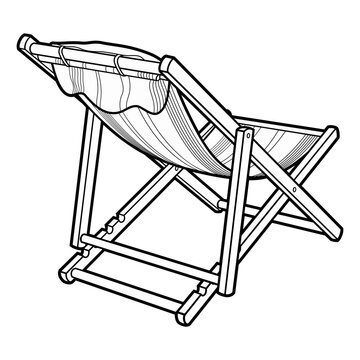 recommend clip art: Cartoon cute doodle deck chair.