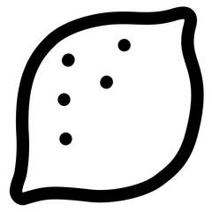 lemon line icon style