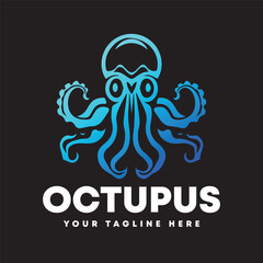 Fototapeta premium Octopus Logo Design Minimal Modern Octopus Logo Design