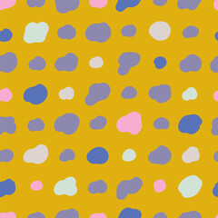 Fototapeta na wymiar Minimalist trendy abstract doodle seamless pattern. Modern vector template for design.