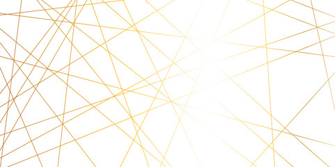 Abstract luxury golden geometric random chaotic lines with many squares and triangles shape background.