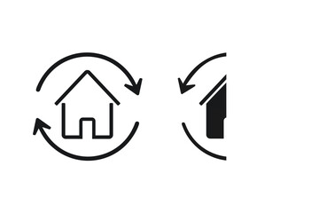 House process icon. Illustration vector