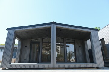 Construction of new and modern modular house