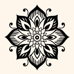 Mandalas vector for logo or icon,clip art, drawing Elegant minimalist style,abstract style Illustration