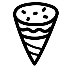 ice cream line icon style