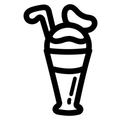 ice cream line icon style