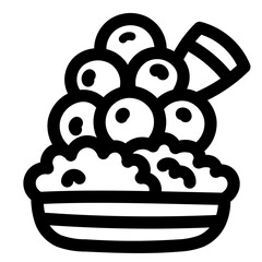 ice cream line icon style