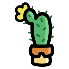 cactus filled outline icon style