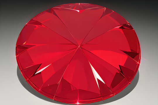cartoon ruby design with gray gradient background