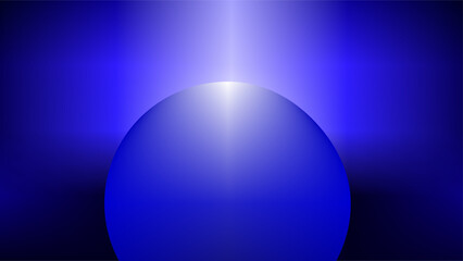 Glow 3D circle over dawn blue gradient background