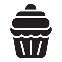 cupcake glyph icon