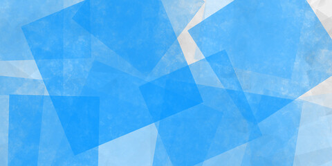blue abstract polygon texture on gray background. modern abstract blue background design with layers of textured white transparent material in triangle diamond and squares shapes. 