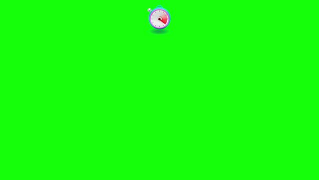 3D Alarm Clock / Clock / Watchtime / Timer Animated with markers of time / period / cycles. Are 12 markers with filled red strip trail  with initiator, evolving time and finalization