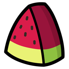 candy filled outline icon style