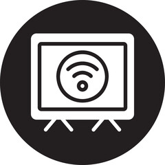 smart tv glyph icon