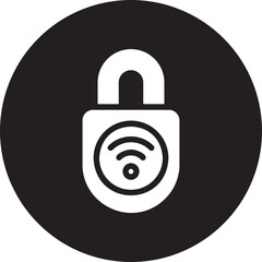 padlock glyph icon