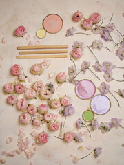 flowers color pallet mood board