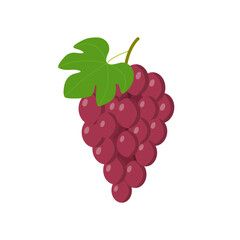 Grapes red isolated on white background.