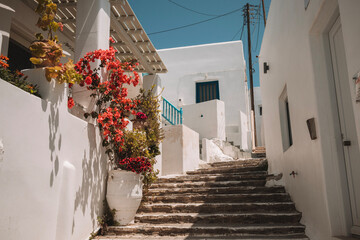 Naklejka premium narrow street in village city