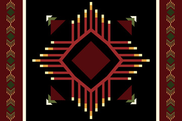 Aztec geometric ethnic seamless pattern. Native American, Indian, African, Moroccan, Mexican, Peruvian style. Design for clothing, fabric, wallpaper, textile, carpet, tile, wrapping, home decor. 
