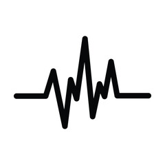 heart beat icon, heart vector, beat illustration