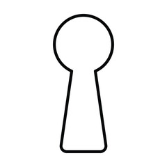 keyhole icon, key vector, safe illustration
