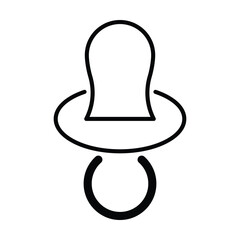 baby pacifier icon, baby vector, pacifier illustration