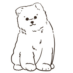 Cute Dog Character with hand drawn style