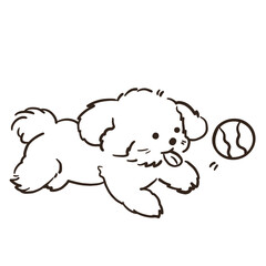 Cute Dog Character with hand drawn style