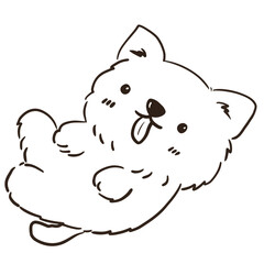 Cute Dog Character with hand drawn style