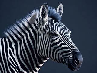 Highly detailed portrait of zebra 4k. ai generative