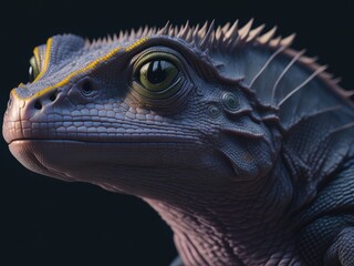 Highly detailed portrait of lizard. ai generative