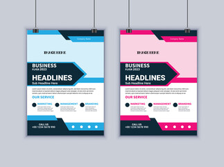 Digital marketing agency flyer design vector template