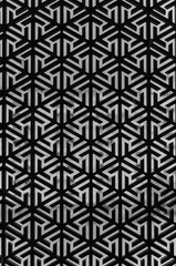 Seamless pattern with hexagonal grid texture. Abstract modern geometric linear monochrome ornament background.