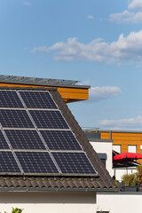 solar panel rooftop on building roof