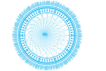 Big data visualization technology abstract. binary code with data connection background.