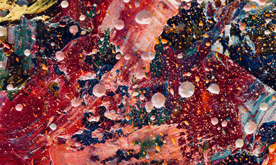 Colorful abstract background wallpaper. Modern motif visual art. Mixtures of oil paint. Trendy hand...