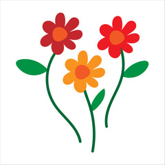 Flowers Floral Flat Vector Illustration Design