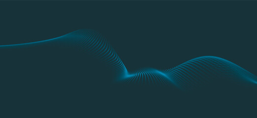 Abstract digital wave of particles. Futuristic point wave. Technology background vector. 3D rendering.