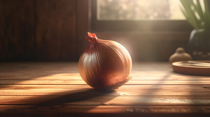 onion on the table, generative ai