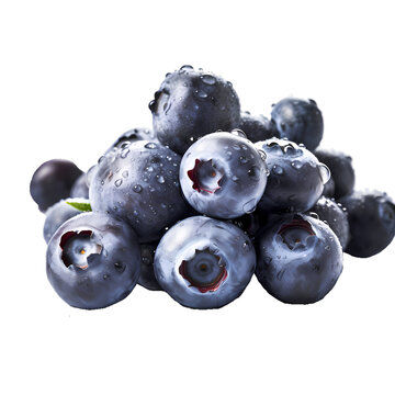 Fresh and juicy bluberries, isolated and pristine look Generative AI, Generative, A