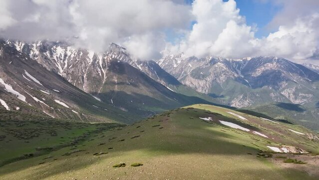 The northern slope of the Ugam range in the mountain system of the Western Tien Shan. Sairam-Ugam National Natural Park.