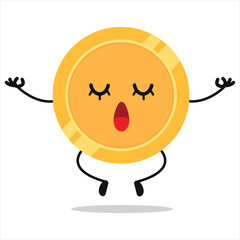 Calm Coin Yoga Meditation Lotus Pose