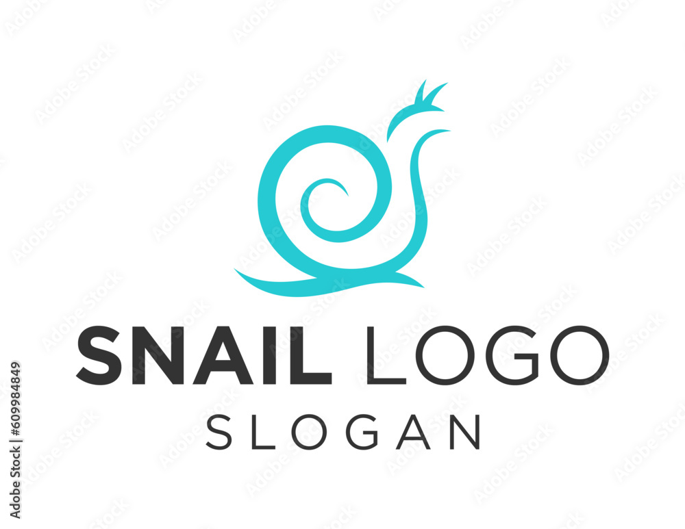 Poster logo design about snail on a white background. made using the coreldraw application.