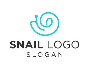 Logo design about Snail on a white background. made using the CorelDraw application. © fatin