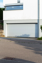 garage carport on a modern house facade